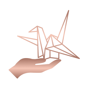 Origami bird icon representing curated luxury African journeys.