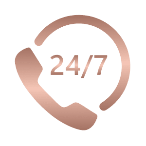 24/7 support icon for travel assistance on curated luxury African journeys