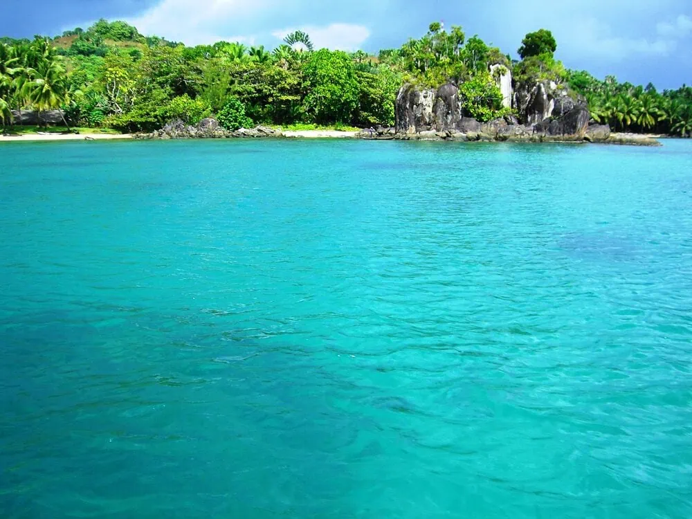 A lush private creeak on Ste Marie Island on a Luxury Madagascar East Coast journey